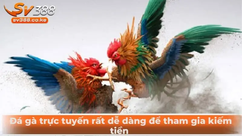 Đá gà trực tuyến rất dễ dàng để tham gia kiếm tiền